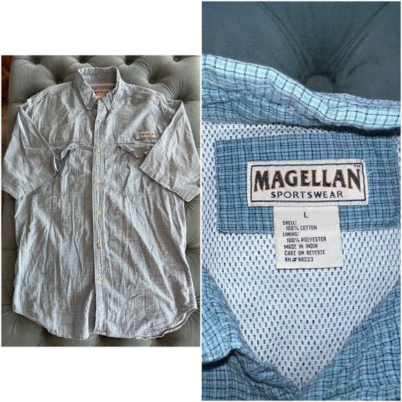 Magellan Mens Fishing Shirt size Large L - Picture 1 of 7
